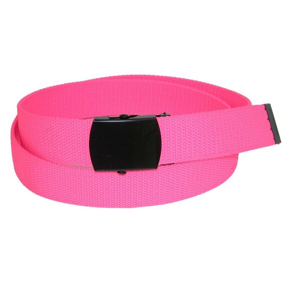 CTM Plus Size Adjustable 1.25 Inch Wide Neon Fabric Web Belt - Picture 1 of 2